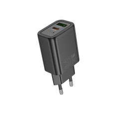 Cestovná nabíjačka Hoco USB A + USB C QC3.0 PD 3A 30W N63 čierna