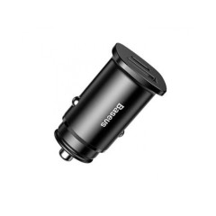Baseus Square Metal Series Nabíječka do Auta USB-C/USB-A 30W čierny