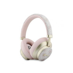 Guess PU 4G Gold Script Metal Logo ENC Bezdrátová Sluchátka Pink