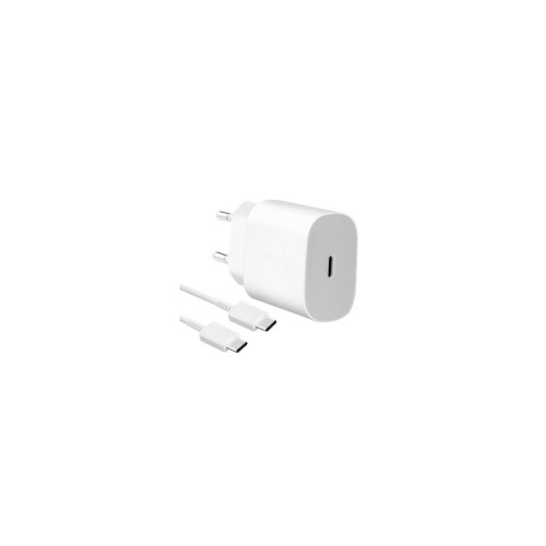 EP-TA800EWE + EP-DG980BWE Samsung 25W Cestovní nabíječka + USB-C/USB-C Datový Kabel biely EP-TA800EWE + EP-DG980BWE Samsung 25W Cestovní nabíječka + USB-C/USB-C Datový Kabel biely
