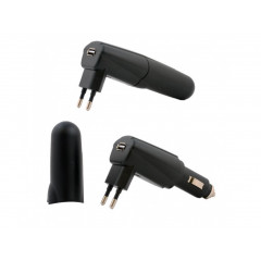NABÍJAČKA USB S HLAVICOU DO ZAPALOVAČA 220/12 V