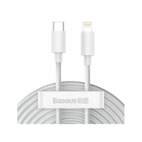 Baseus TZCATLZJ-02 Simple Wisdom Cable Kit USB-C to Lightning 20W 1.5m biely Baseus TZCATLZJ-02 Simple Wisdom Cable Kit USB-C to Lightning 20W 1.5m biely