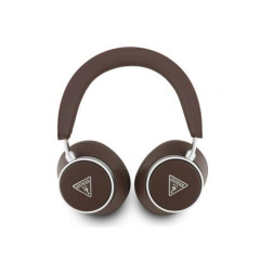 Guess PU Saffiano Triangle Logo ENC Bezdrátová Sluchátka Brown