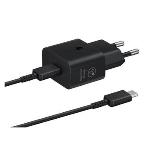 EP-T2510EBE + EP-DN980BBE Samsung USB-C 25W Cestovní nabíječka + USB-C Datový Kabel čierny EP-T2510EBE + EP-DN980BBE Samsung USB-C 25W Cestovní nabíječka + USB-C Datový Kabel čierny