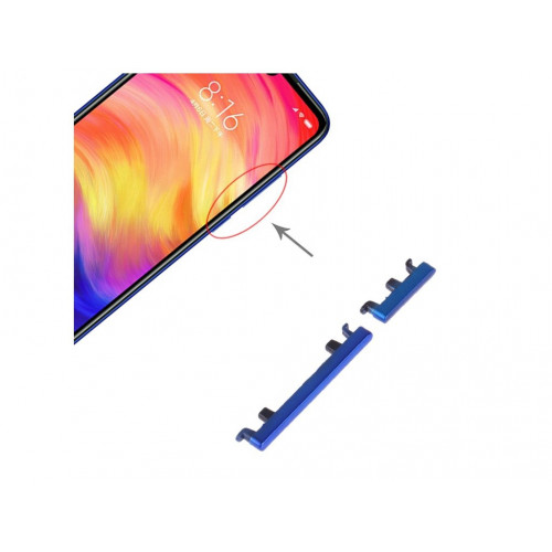 Bočné tlačítka Xiaomi Redmi Note 7 modré