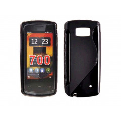 PUZDRO NOKIA 700 LUMIA SILICON VZOR S CIERNE
