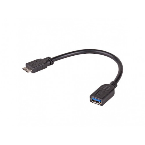 Kábel OTG,USB 3.0 USB A zásuvka,USB B micro vidlica; 0,15m