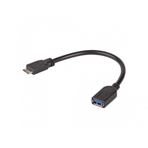 Kábel OTG,USB 3.0 USB A zásuvka,USB B micro vidlica; 0,15m Kábel OTG,USB 3.0 USB A zásuvka,USB B micro vidlica; 0,15m