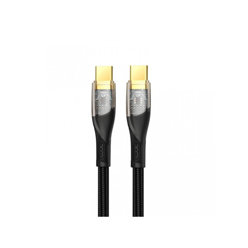 XO Clear kábel NB-Q223B USB-C - USB-C 1,0 m 60W čierny XO Clear kábel NB-Q223B USB-C - USB-C 1,0 m 60W čierny
