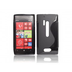 PUZDRO NOKIA 928 LUMIA SILICON VZOR S ČIERNE