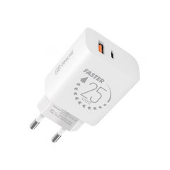 OBAL:ME Cestovní Nabíječka USB-A + USB-C 25W biely