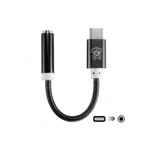 Kábel USB Adaptér typu C na 3,5 mm pre MacBook 12-palcový, Huawei P9 Plus čierny