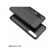 Litchi Flexiblný Silikónový Kryt Xiaomi Mi 9 Pro čierny