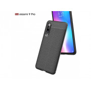 Litchi Flexiblný Silikónový Kryt Xiaomi Mi 9 Pro čierny