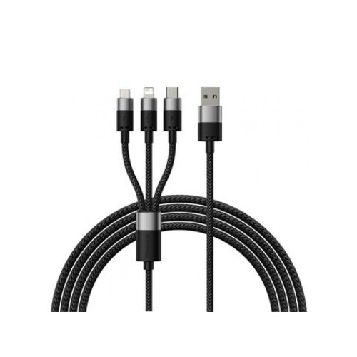 Baseus StarSpeed 3v1 Fast Charging Datový Kabel USB-A - USB-C/Lighting/MicroUSB 20W 3.5A 1 Baseus StarSpeed 3v1 Fast Charging Datový Kabel USB-A - USB-C/Lighting/MicroUSB 20W 3.5A 1