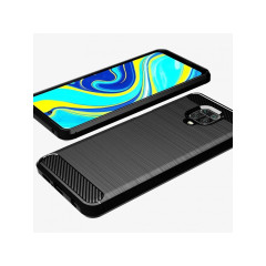 Carbon Silikónový Kryt Xiaomi Redmi Note 9 čierny