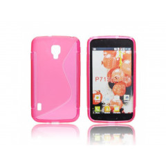PUZDRO LG L7 2 P710 SILICON VZOR S RUŽOVE
