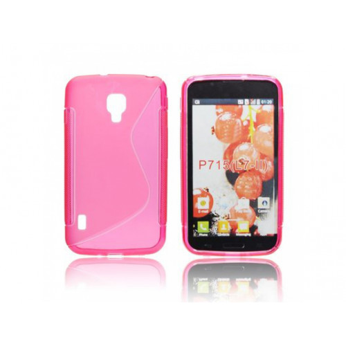 PUZDRO LG L7 2 P710 SILICON VZOR S RUŽOVE