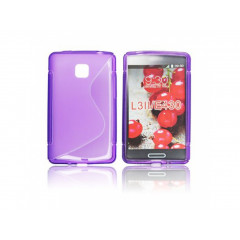 PUZDRO LG L3 II SILICON VZOR S FIALOVE