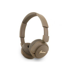 Guess Script Metal Logo Bezdrátová Sluchátka Brown