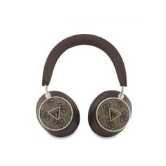 Guess PU 4G Triangle Logo ENC Bezdrátová Sluchátka Brown