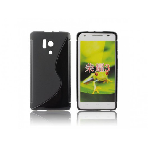 Púzdro HUAWEI Honor 3 silicon vzor S čierne