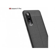 Litchi Flexiblný Silikónový Kryt Xiaomi Mi 9 Pro čierny
