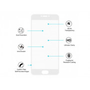 Ochranné tvrdené sklo 3D Meizu Pro 6 biele
