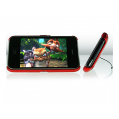 PUZDRO iPHONE 3G, 3GS PARADOX PLASTOVÉ GRID ČERVENE