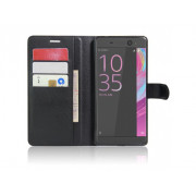 Litchi Knižkový Obal Sony Xperia XA Ultra čierny
