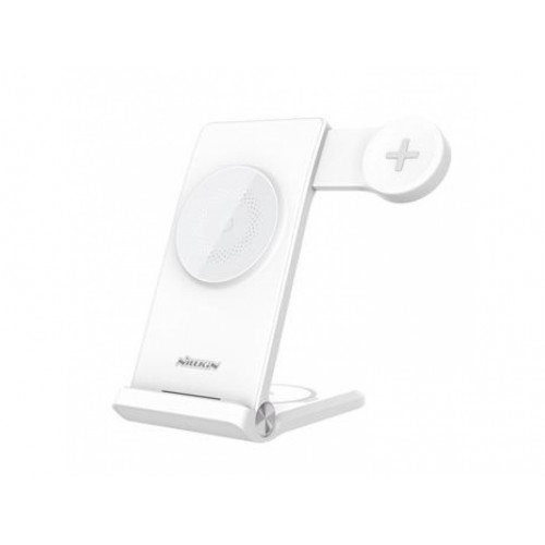 Nillkin PowerTrio 3v1 Bezdrátová Nabíječka MagSafe pre Samsung Watch biely Nillkin PowerTrio 3v1 Bezdrátová Nabíječka MagSafe pre Samsung Watch biely
