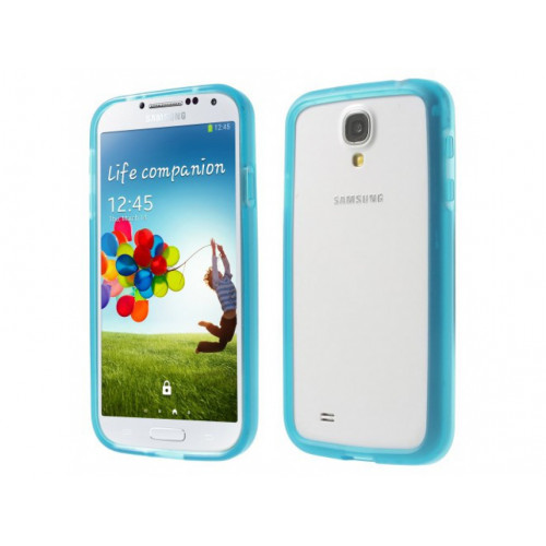 Bumper Clear pre Samsung i9500 S4 light modrý