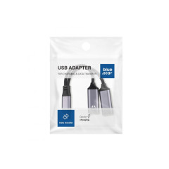 Adaptér AUX 2v1 USB C (samec) na USB C (samica) / USB C (samica) Blue Star čierny [DAC] -
