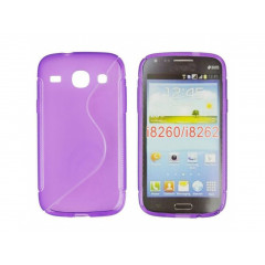 Púzdro SAMSUNG  I8260, i8262 Galaxy Core silicon vzor S fialové