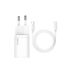 Baseus TZCCSUP-L02 Super Si Quick Nabíječka USB-C 25W + Datový Kabel USB-C  to USB-C 1m bi