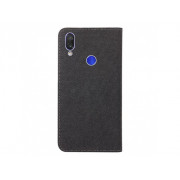 Ľanový Knižkový obal Xiaomi Redmi 7, Y3 čierny Ľanový Knižkový obal Xiaomi Redmi 7, Y3 čierny