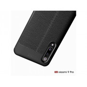 Litchi Flexiblný Silikónový Kryt Xiaomi Mi 9 Pro čierny