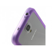Bumper Clear pre Samsung i9500 S4 fialový