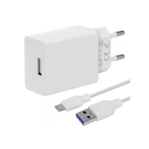 Obal:Me Cestovní Nabíječka USB-A 10W + USB-A/USB-C Kabel 1m biely Obal:Me Cestovní Nabíječka USB-A 10W + USB-A/USB-C Kabel 1m biely